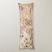 Hydrangea Floral Sepia Tan Farmhouse  Hout Lichaamskussen (Achterkant (Verticaal))