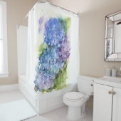 Hydrangea Floral Shower Curtain Douchegordijn (In situ)