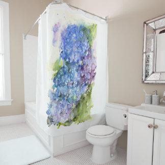 Hydrangea Floral Shower Curtain Douchegordijn