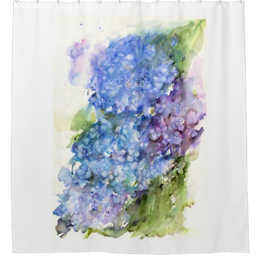 Hydrangea Floral Shower Curtain Douchegordijn (Voorkant)