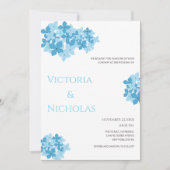 Hydrangea floral sjabloon bruiloft uitnodiging