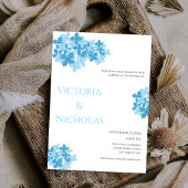 Hydrangea floral sjabloon bruiloft uitnodiging