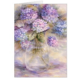 Hydrangea Floral Vase Card | Luxe Botanical