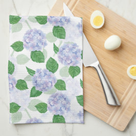 Hydrangea Floral Waterverf Blauw Theedoek