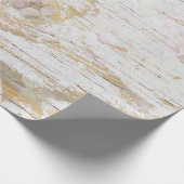 Hydrangea Floral White Distress  Wood Cadeaupapier (Hoek)