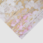 Hydrangea Floral White Distress Wood Tissuepapier (Detail)