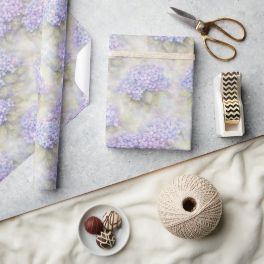 Hydrangea Floral Wrapping Paper Cadeaupapier (Crafts)