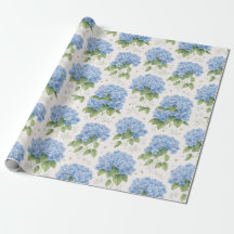 Hydrangea Floral Wrapping Paper | Elegant Garden 