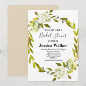 Hydrangea florale vrijgezellenfeest kaart (Voorkant / Achterkant)