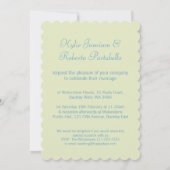 Hydrangea florblue green trouwuitnodiging kaart (Achterkant)