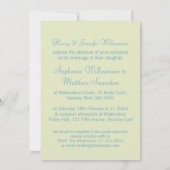 Hydrangea florblue green trouwuitnodiging kaart (Achterkant)