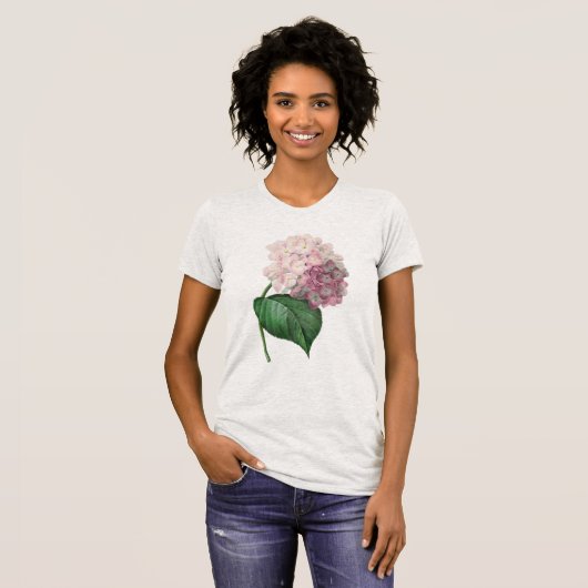 Hydrangea Flower Art Style T-Shirt (Voorkant volledig)