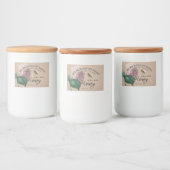 Hydrangea Flower & Bee Honey Label Kraft Voedselcontainer Etiket (Flessen)