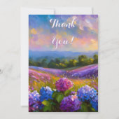Hydrangea Flower Field Oil Painting, dank u kaart (Voorkant)