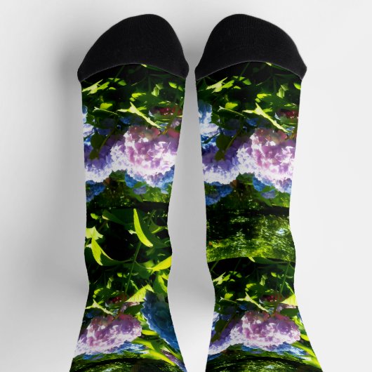 Hydrangea Flower Garden Crew Socks Sokken (Top)