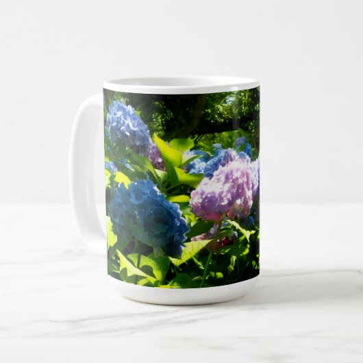 Hydrangea Flower Garden Mug Koffiemok (Voorkant links)