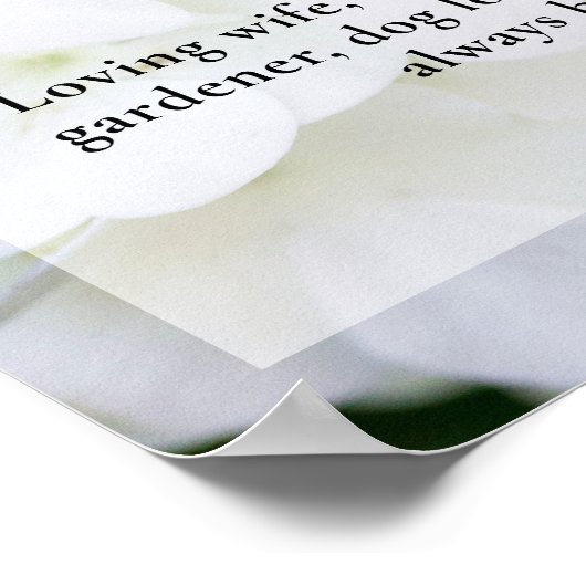 Hydrangea Flower Life Celebration Fotobegrafenis Poster (Hoek)