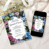 Hydrangea Flower Lijst Wedding Kaart