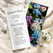 Hydrangea Flower Lijst Wedding Programme Programmakaart