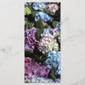 Hydrangea Flower Lijst Wedding Programme Programmakaart (Achterkant)