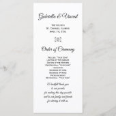 Hydrangea Flower Lijst Wedding Programme Programmakaart (Voorkant)