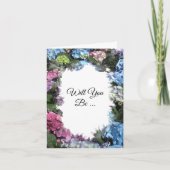 Hydrangea Flower Lijst zal mijn Bridesmaid zijn (Voorkant)