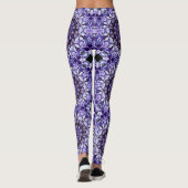 Hydrangea Flower Petals Abstract kunstpatroon Leggings (Achterkant)