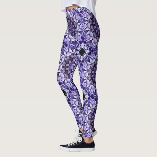 Hydrangea Flower Petals Abstract kunstpatroon Leggings (Links)