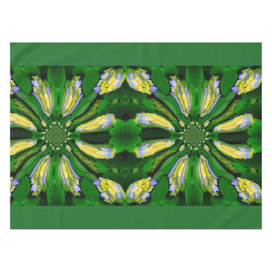 Hydrangea Flower Swirl Tablecloth Tafelkleed (Voorkant (Horizontaal))