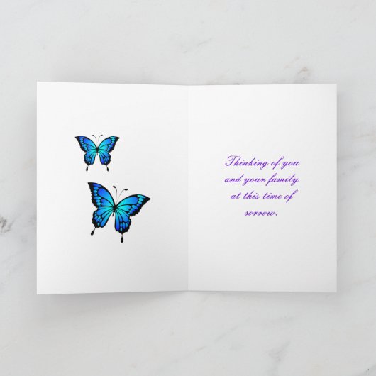 Hydrangea Flower Sympathcard Kaart (Binnen)