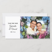 Hydrangea Flower Wedding Save the Date Photo Card (Voorkant)