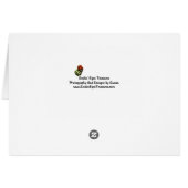 Hydrangea Flower Wedtable Place Card (Achterkant Horizontaal)