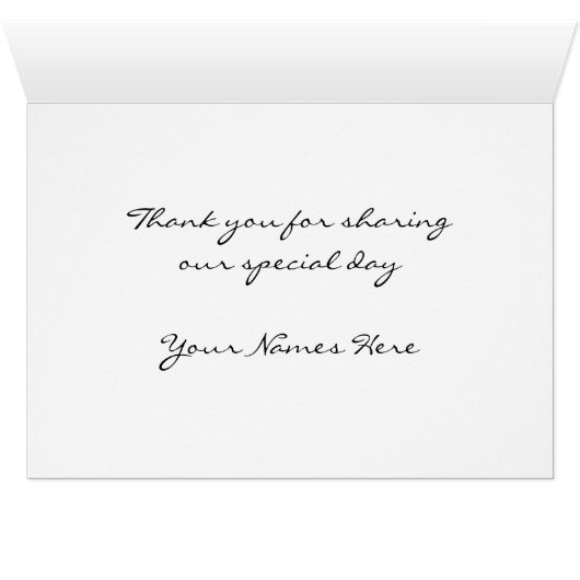 Hydrangea Flower Wedtable Place Card (Binnen Horizontaal (Onder))