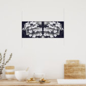 Hydrangea Flower Zwart-wit Spiegel Abstract Poster (Keuken)