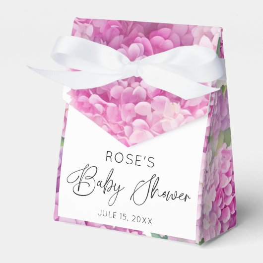 Hydrangea Flowers Baby shower Bedankdoosjes (Voorkant Zijde)