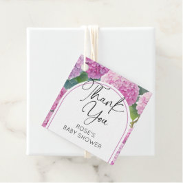 Hydrangea Flowers Baby shower Bedankjes Labels