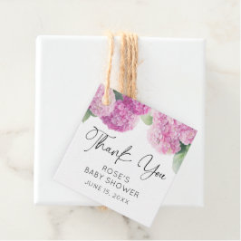 Hydrangea Flowers Baby shower Bedankt Bedankjes Labels
