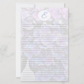 Hydrangea Flowers Bckground Monogram Initiaal Briefpapier (Voorkant)