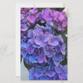 Hydrangea Flowers Bckground Monogram Initiaal Briefpapier (Achterkant)