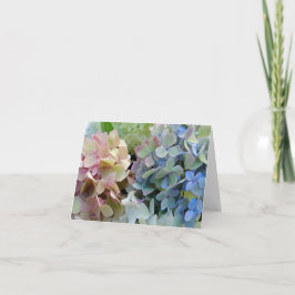 hydrangea Flowers Blank Note Kaart