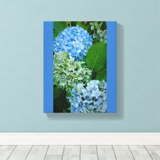Hydrangea Flowers Canvas Afdruk (Insitu (Houten vloer))