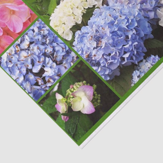Hydrangea Flowers Collage-TISSUE WRAPPING PAPER Tissuepapier (Detail)