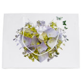 Hydrangea Flowers in een hart Large Cadeautasje (Voorkant)