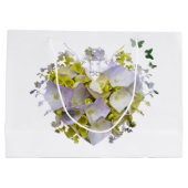 Hydrangea Flowers in een hart Large Cadeautasje (Achterkant)