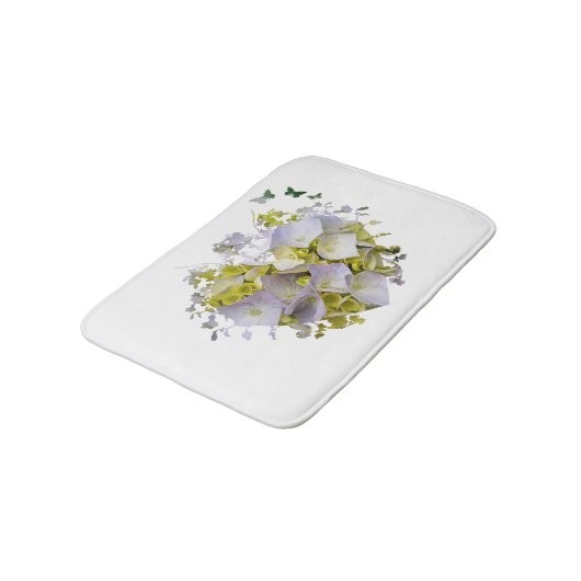 Hydrangea Flowers in Victoriaans Die Cut Heart Badmat (Gekanteld)
