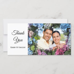 Hydrangea Flowers Lijst Weddenschap Foto Bedankkaart