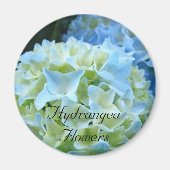 Hydrangea Flowers magnet Blue Hydrangeas Floral (Voorkant)
