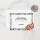 Hydrangea Flowers na begrafenis Dank u wel kaarten Notitiekaartje (Voorkant / Achterkant in situ)