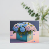 Hydrangea Flowers, Postcrossing Briefkaart (Staand voorkant)