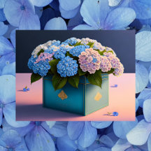 Hydrangea Flowers, Postcrossing Briefkaart